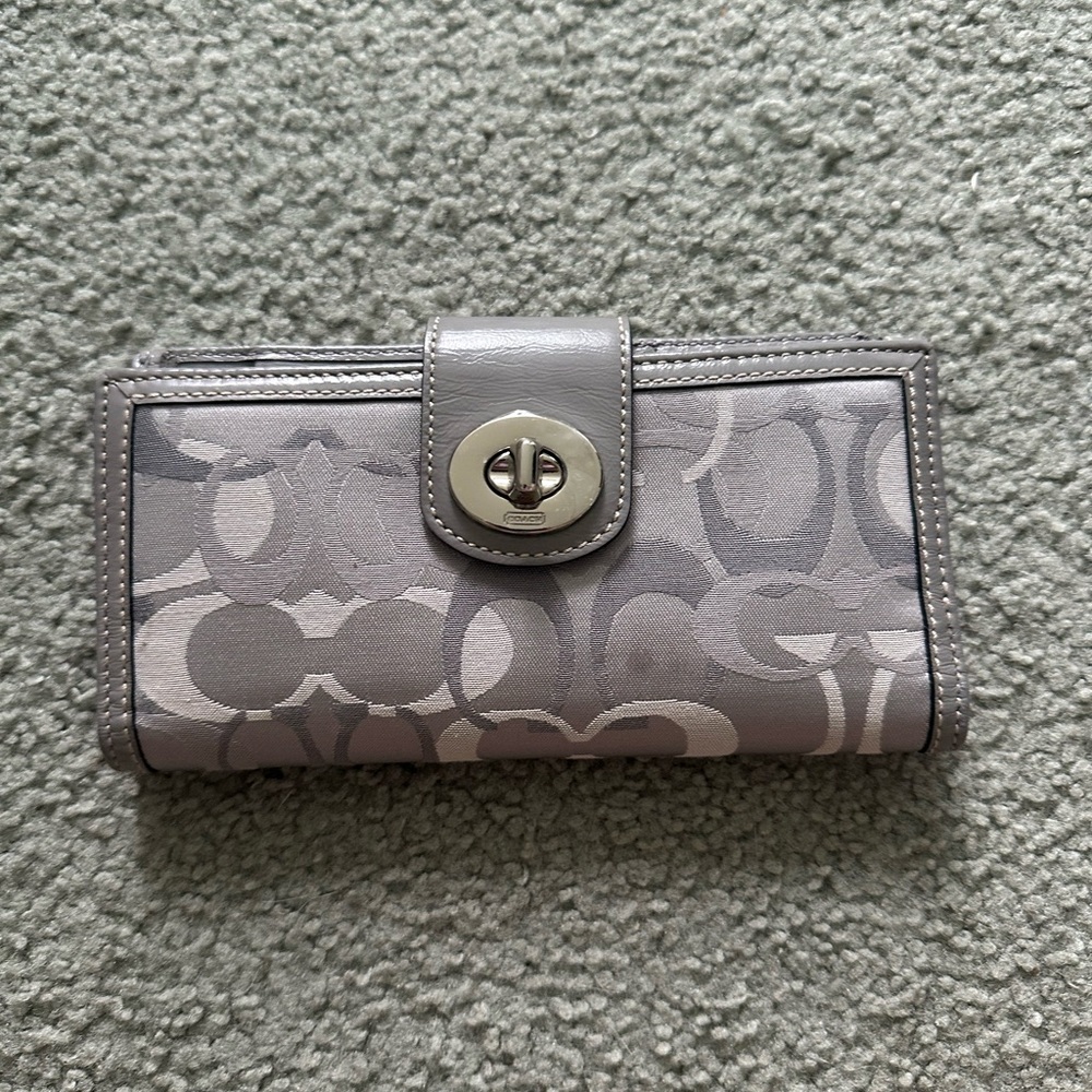 Coach Gray Signature Wallet